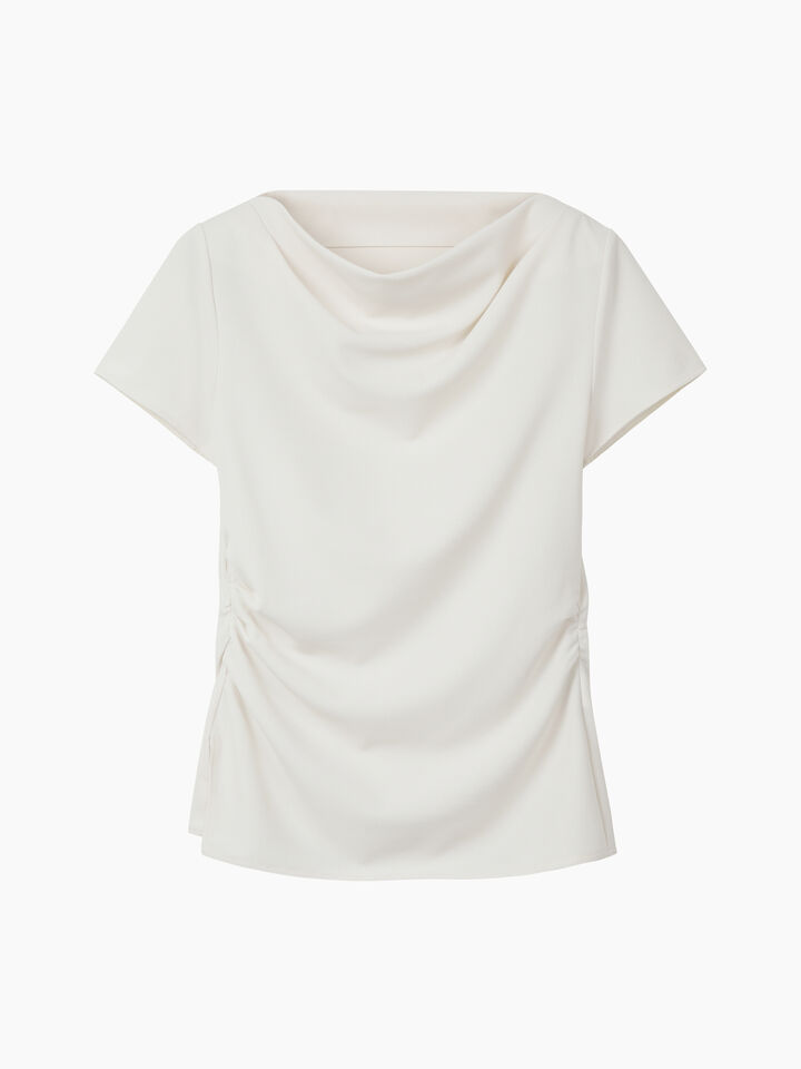 White draped top - sisley k top - Blanc | Sisley K image number 1